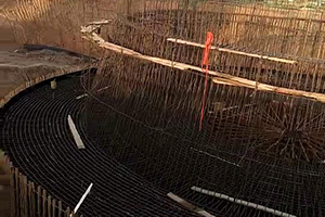 神农架砼烟囱新建施工现场